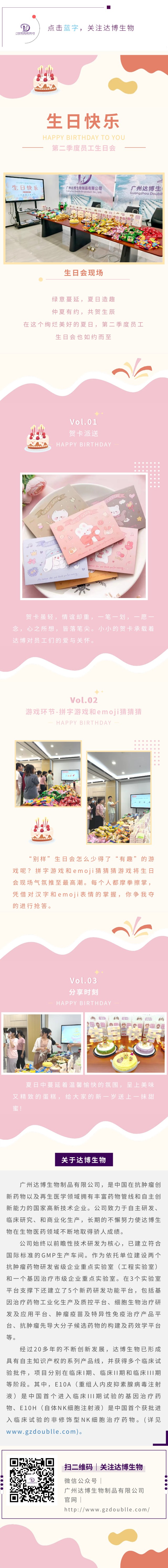 達(dá)博生物第二季度員工生日會(huì)