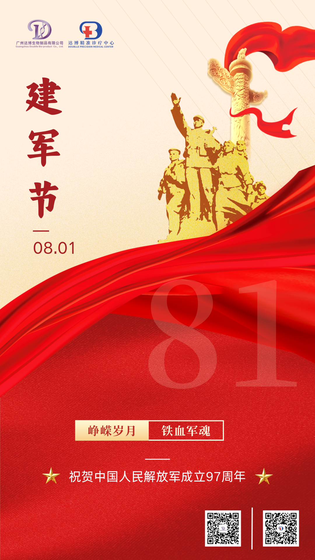 熱烈慶祝中國(guó)人民解放軍建軍97周年