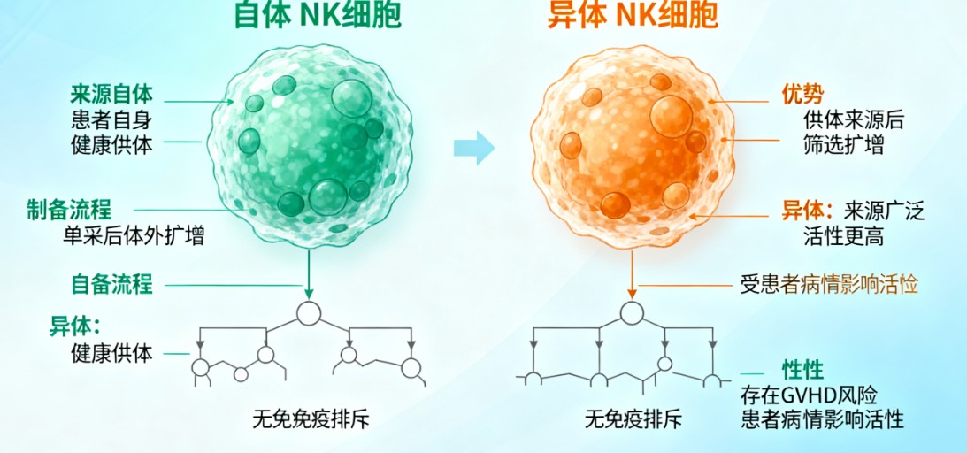 自體與異體NK細胞